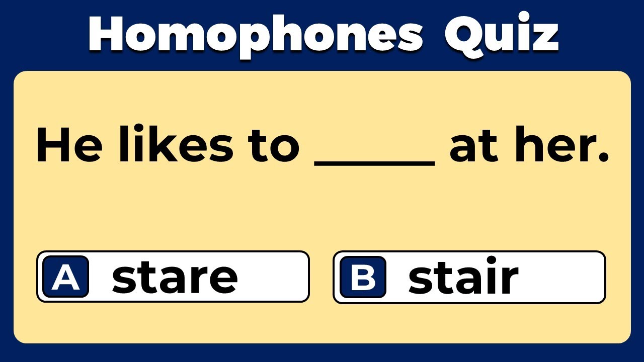 Homophones Quiz: CAN YOU SCORE 20/20 ON THIS TEST? #challenge 2