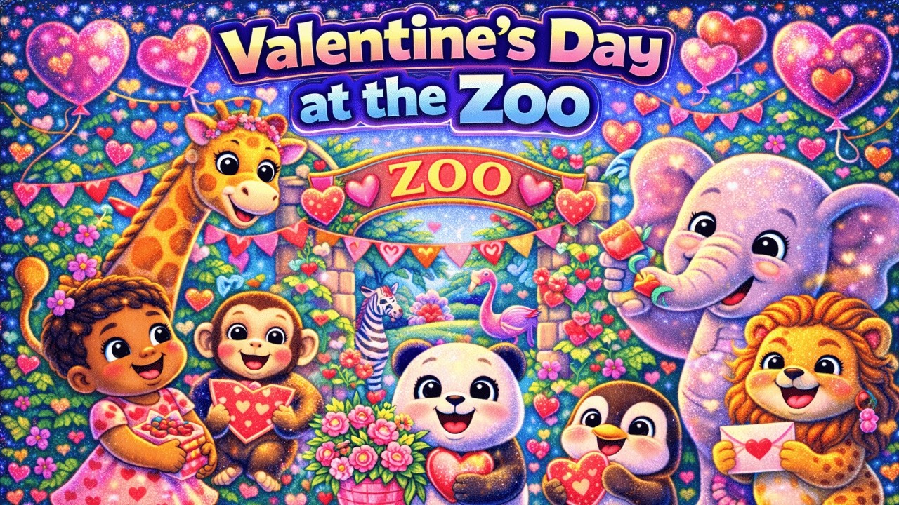Valentine’s Day at the Zoo | Animated Read Aloud Short Story for Kids in English