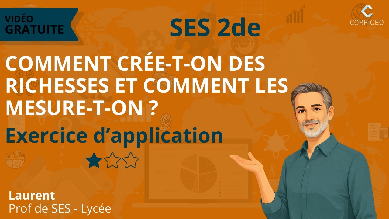 SES seconde/ Ex difficulté ⭐- Ch 2 : Comment crée-t-on des richesses et comment les mesure-t-on ?