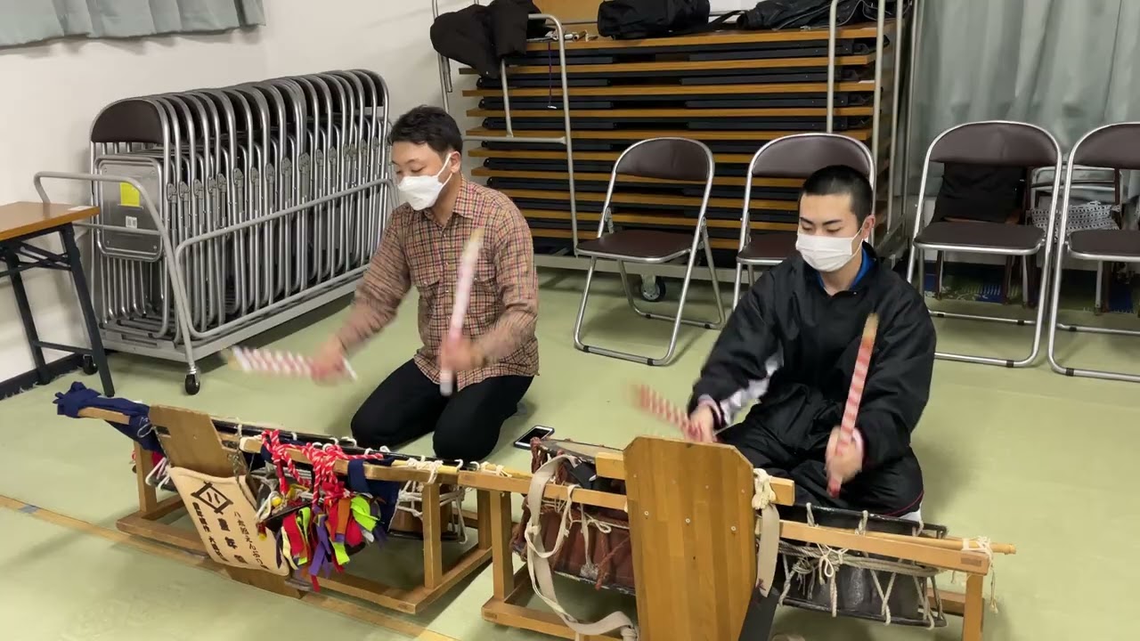 八太郎えんぶり組W太鼓〜「2人で自由に叩くとどうなる！？〜休憩中のお遊び〜」
