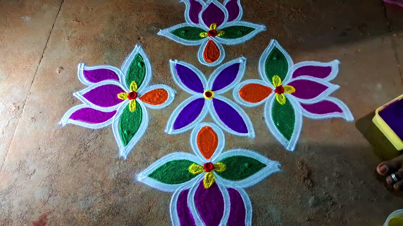 Sankranthi Special5*3*3 Design Rangoli  Sankranthi Muggulu Sankranthi newyear Kolam Rangoli