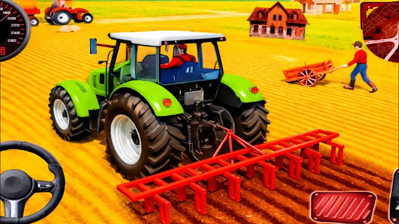 Modern Tractor Farming Driving Simulator 3D - New Tractor Games - Android  Gameplay 