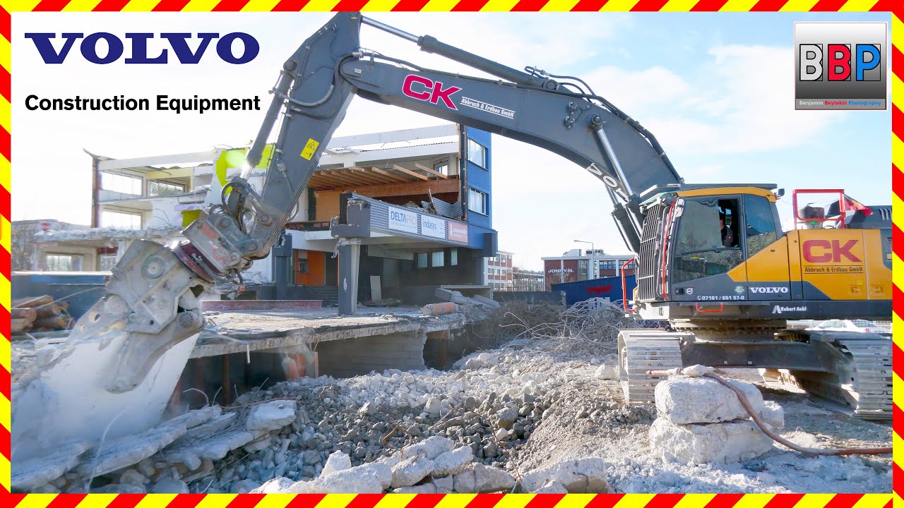 Volvo EC480E - Abbruch Firmengebäude,  Stuttgart, 13.03.2023.