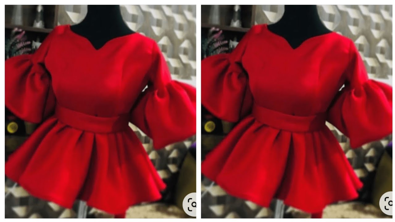 DIY || TRENDY BLOUSE || with Balloon PUFF SLEEVES || cutting and stitching