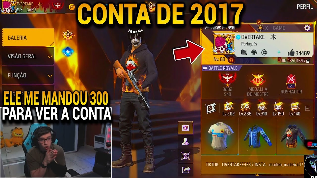 APELAPATO ENTROU EM UMA CONTA DE 2017 NO FREE FIRE E FEZ ISSO COM ELA!