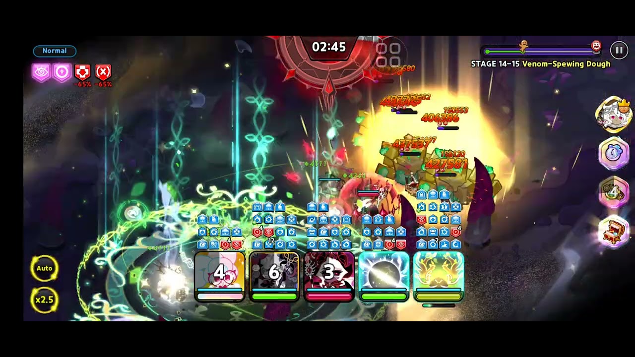 Cookie Run Kingdom: Beast Yeast 14-15(Venom Dough boss) Normal Mode