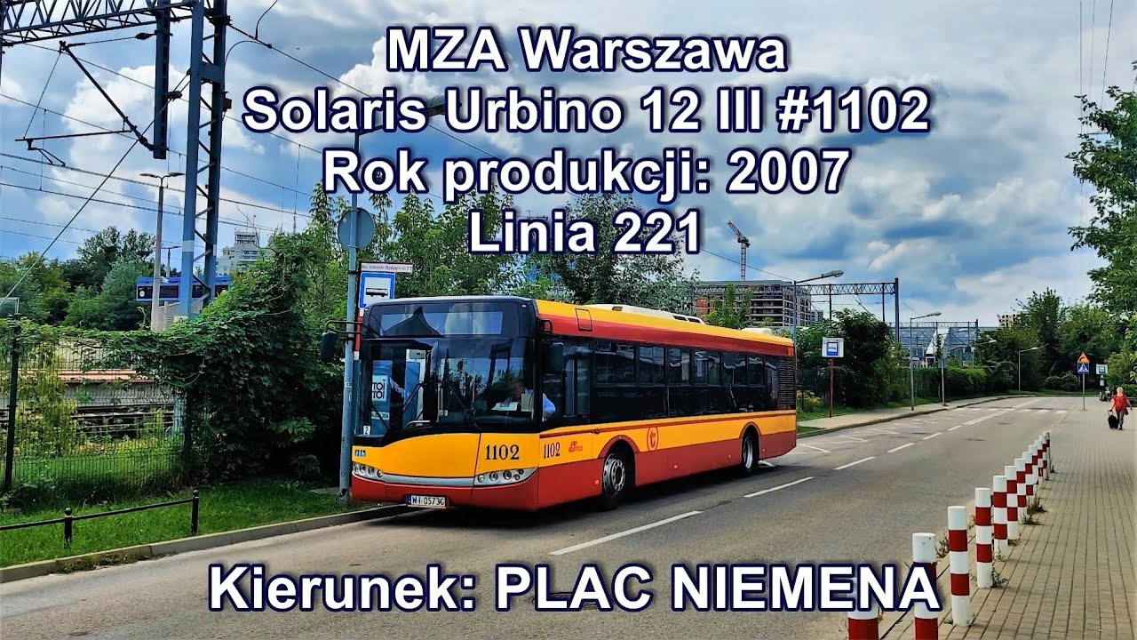 MZA Warszawa - Linia 221, Solaris Urbino 12 III #1102
