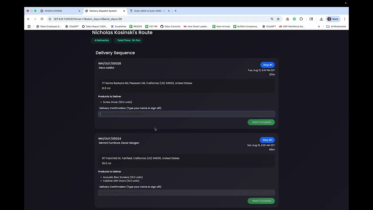 Last Mile Delivery - Odoo Integration