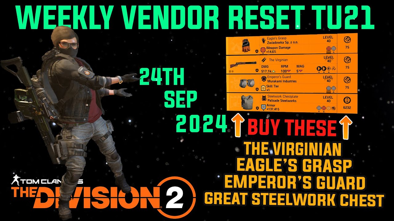 The Division 2 *MUST BUYS* 