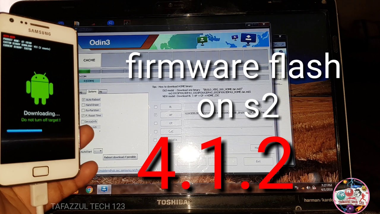 S2 19100 flash /how to flash samsung galaxy s2 gt-i9100 Stock Firmware 4.1.2