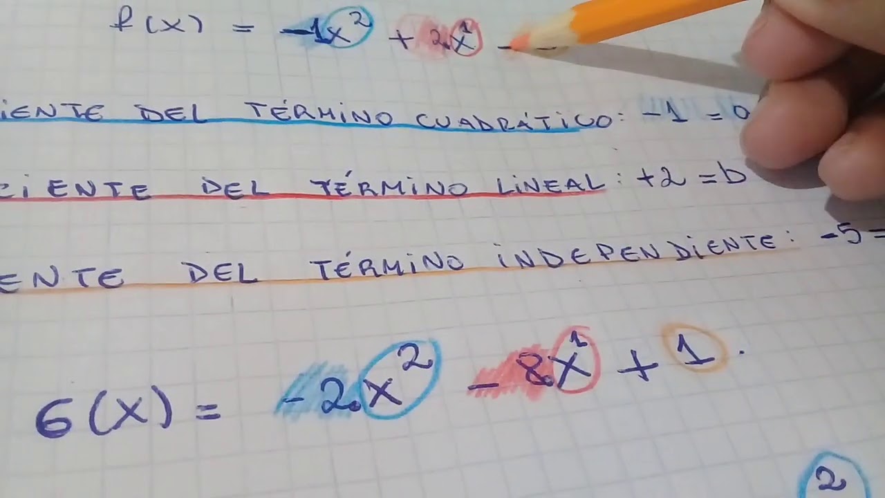 Coeficientes a, b y c. Funci&oacute;n cuadr&aacute;tica