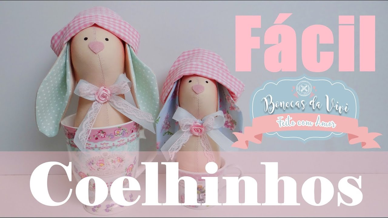 COELHINHO DE XÍCARA - (fácil) - BONECAS DA VIVI