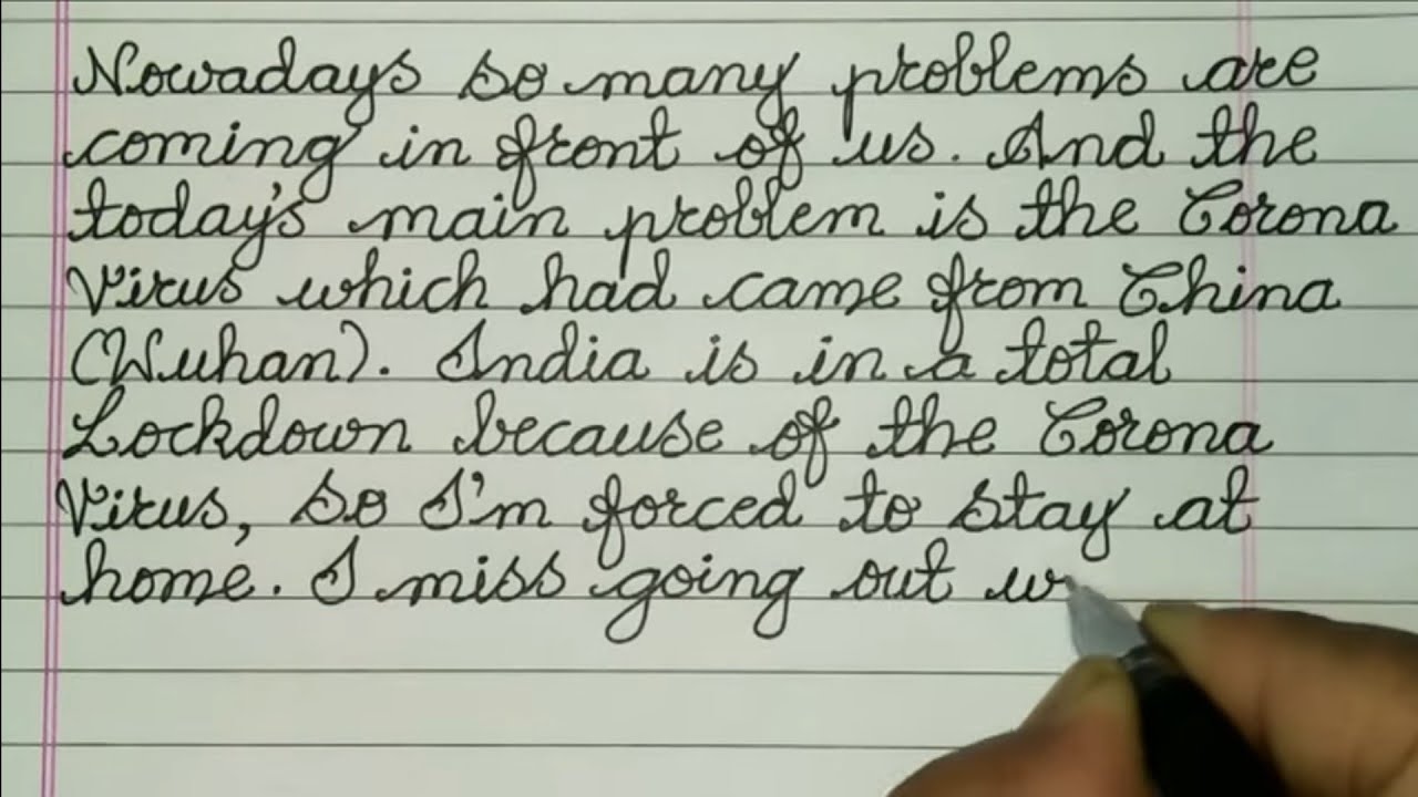 Write Diary Entry on Sharing your feelings on Corona Virus #cursivehandwriting #calligraphy