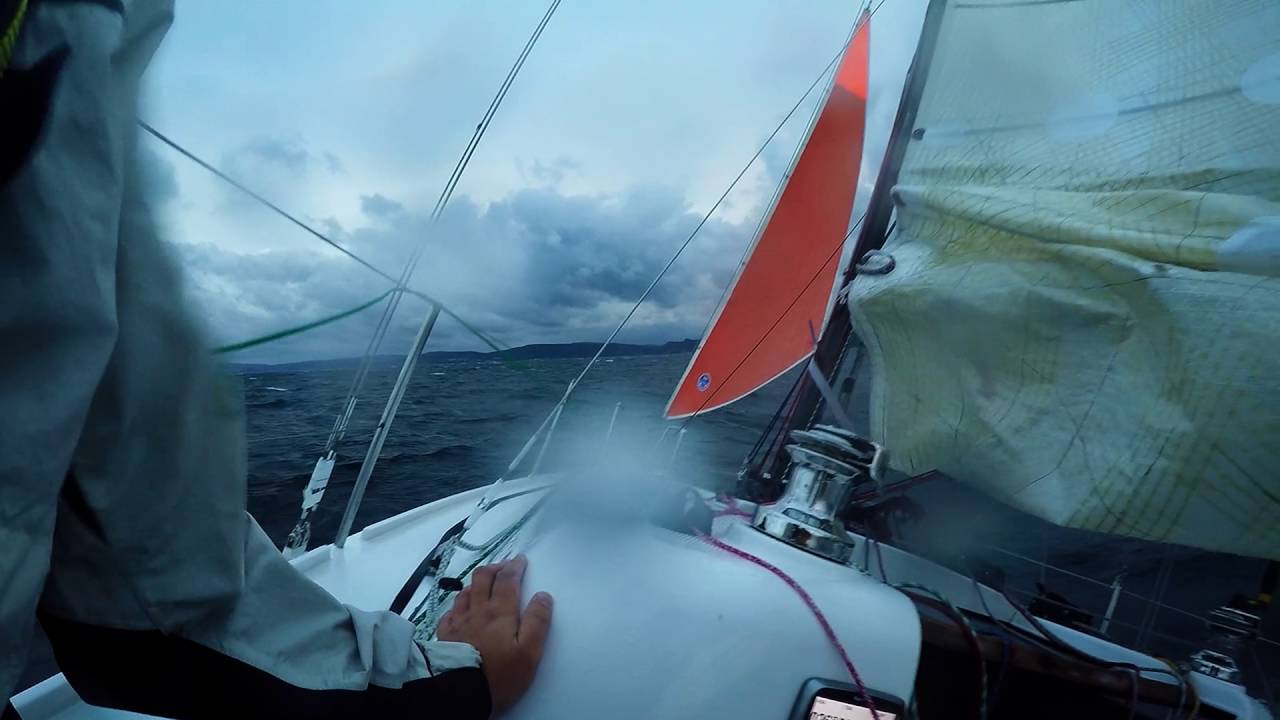Testing the storm jib on Seascape 27