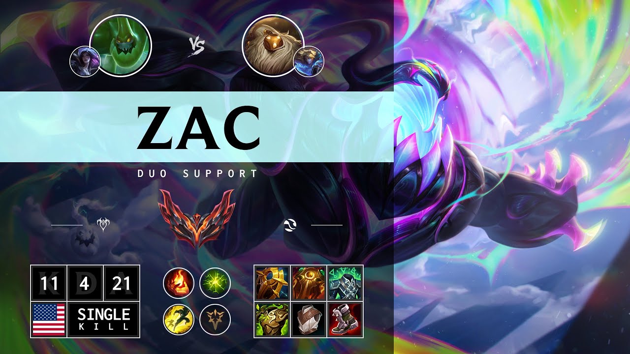 Zac Support vs Bard - NA Grandmaster Patch 14.13