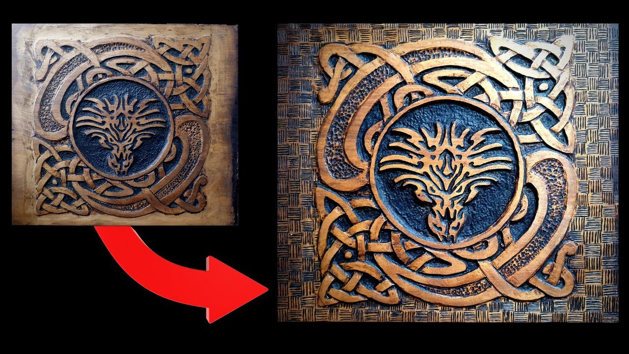 Beginner Wood Carvings - easy background pattern