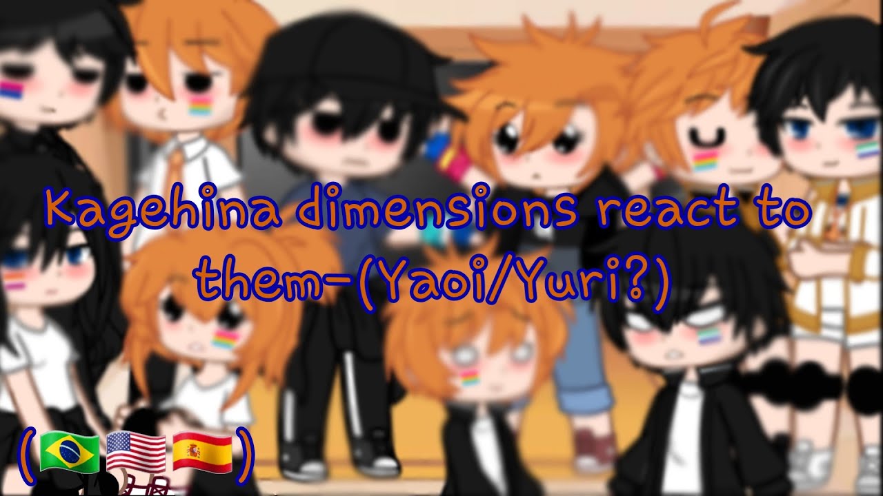 Kagehina dimensions reacting to themselves {Original} (🇧🇷🇺🇲🇪🇸)- Yaoi/ Yuri