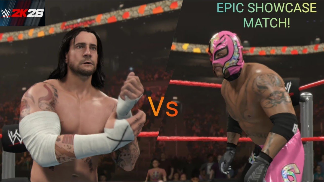 CM Punk vs Rey Mysterio – Showcase Mode Epic Match | WWE 2K26 Gameplay