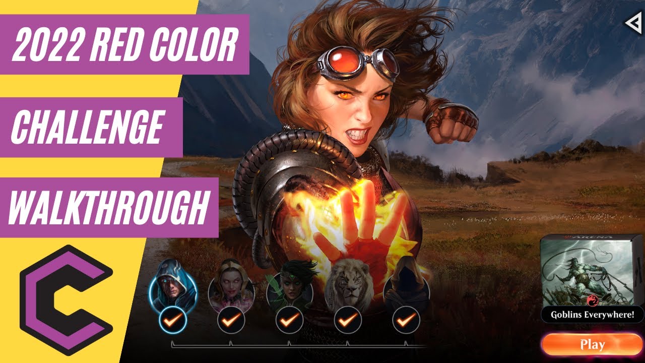 2022 Red Color Challenge Walkthrough - Perfect Record All 5 Games! Magic: The Gathering Arena MTGA