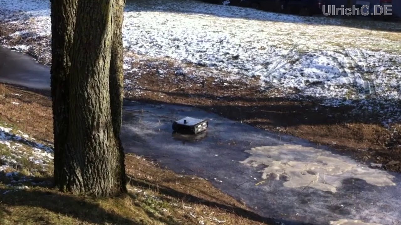 Cu-Chain-Chassis PRO Robot Plattform Winter-Fahrt