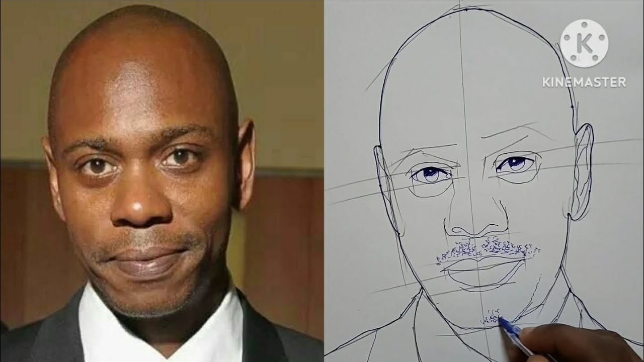  How to draw Dave chappelle  / Dave chappelle greatest comedian drawing step by step