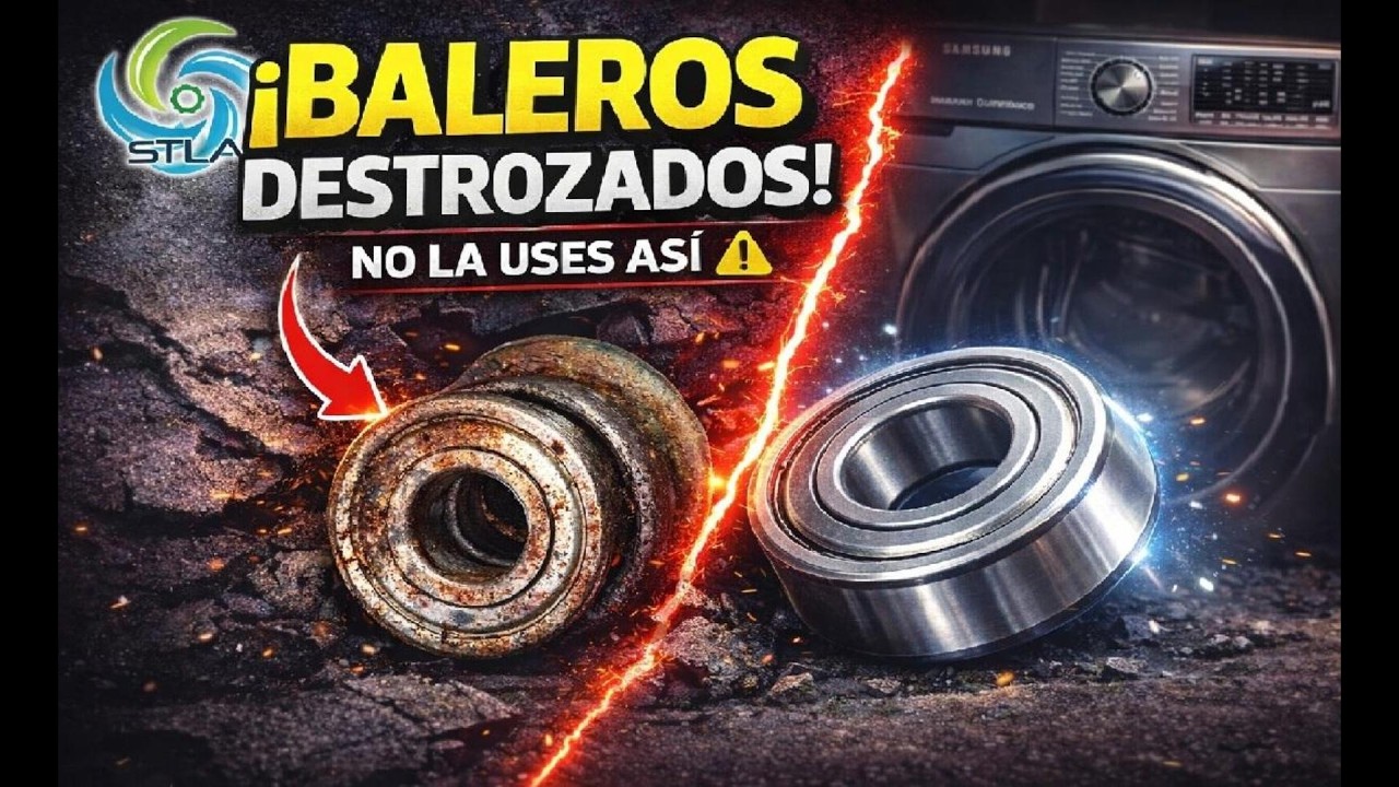 Cambio de baleros lavasecadora Samsung WD12N64FR2X/AX #serviciotecnico #lavadoras #puebla #stla