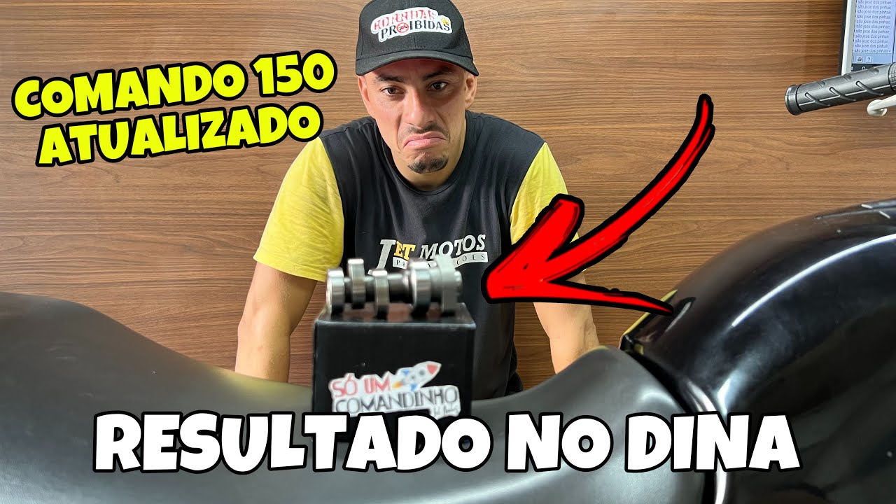 NOVO COMANDINHO PARA 125/150 ANTES E DEPOIS NO DINAMÔMETRO