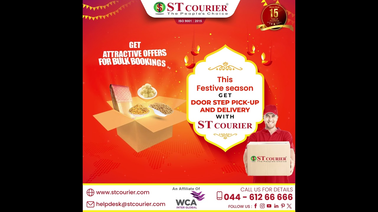 This festive season get door step pick-up and delivery with ST Courier..
