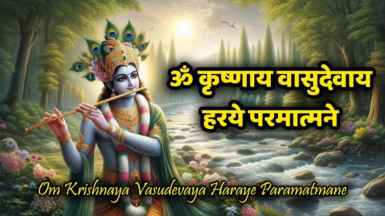 Radha Krishna Bhakti Mantra🌿 | ॐ कृष्णाय वासुदेवाय  Om Krishnaya Vasudevaya Haraye Paramatmane