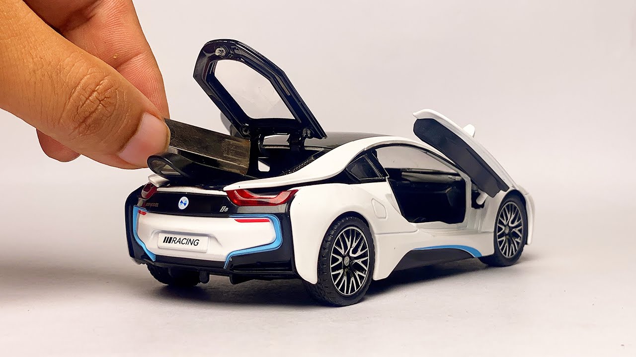 BMW i8 1:32 Miniature Diecast Model car Unboxing Satisfying