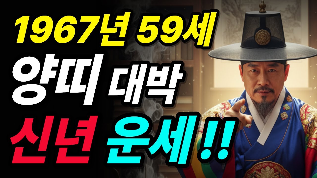 67년생 양띠, 60년 주고만 살았다면 이제 받을 차례입니다 | 2026년 신년운세