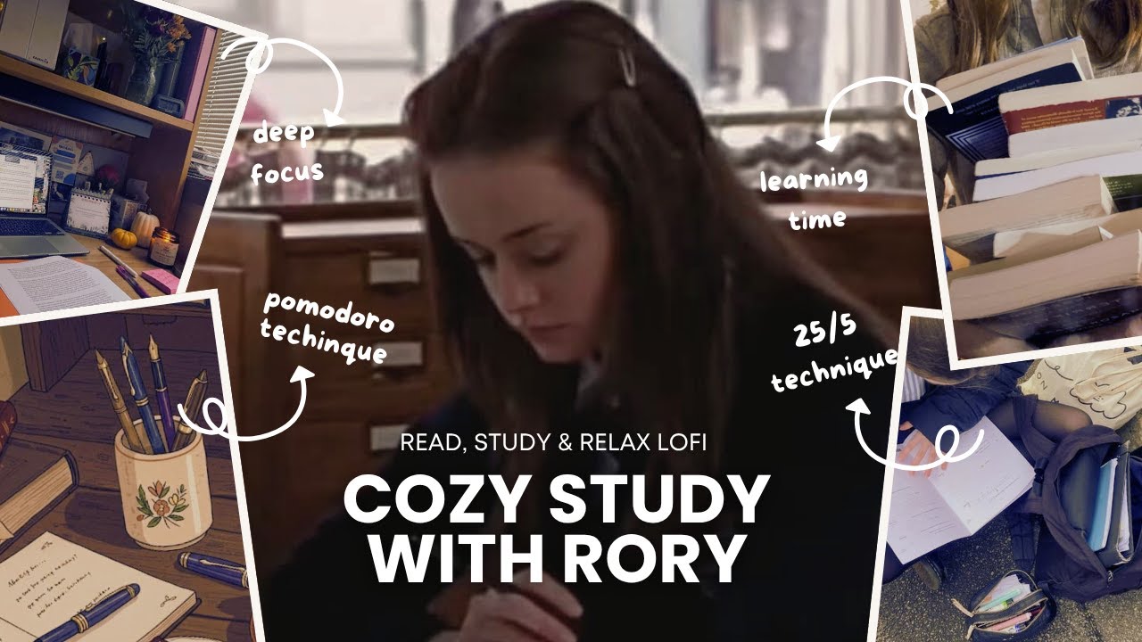 cozy study with rory gilmore // lofi pomodoro for deep focus | gilmore girls inspired