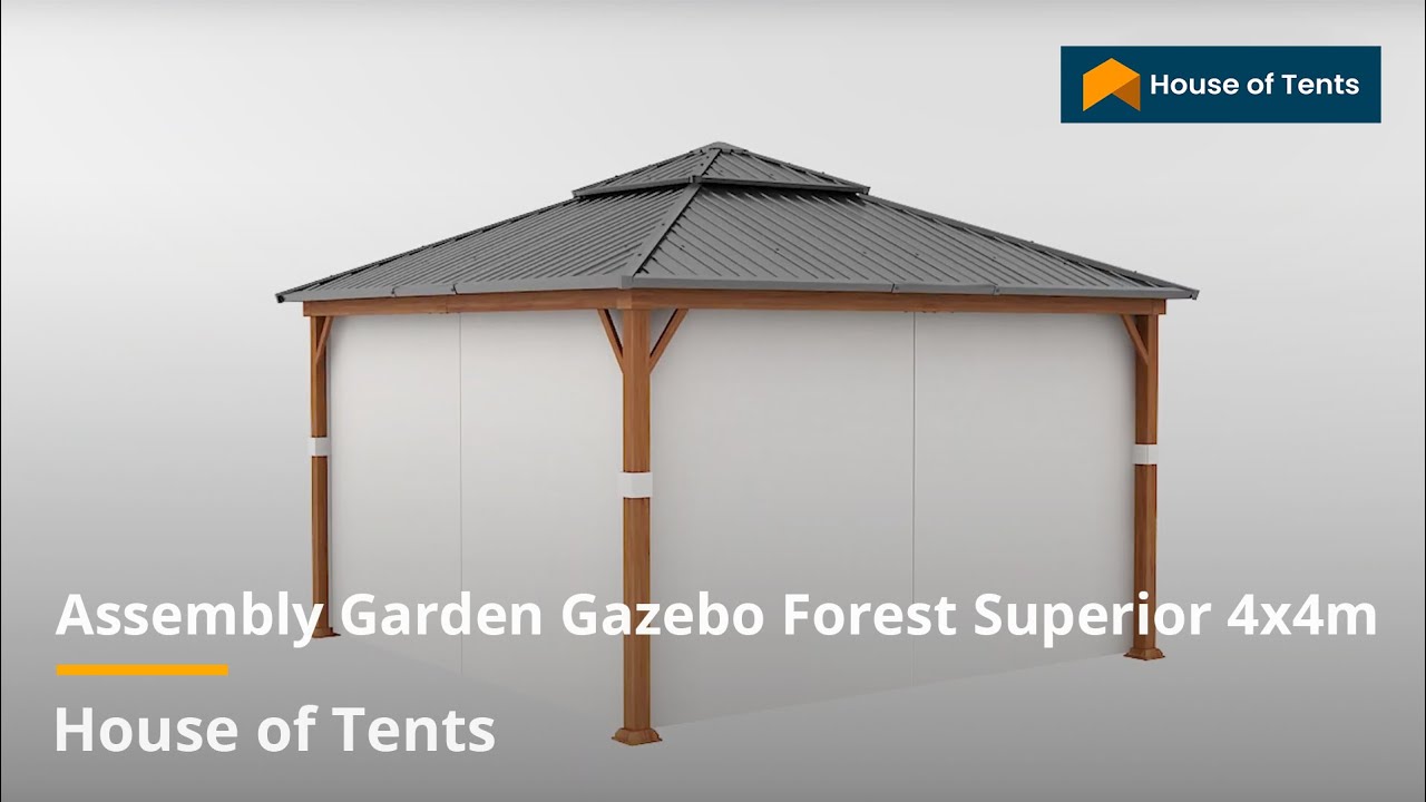Assembly Garden Gazebo Forest Superior 4x4m