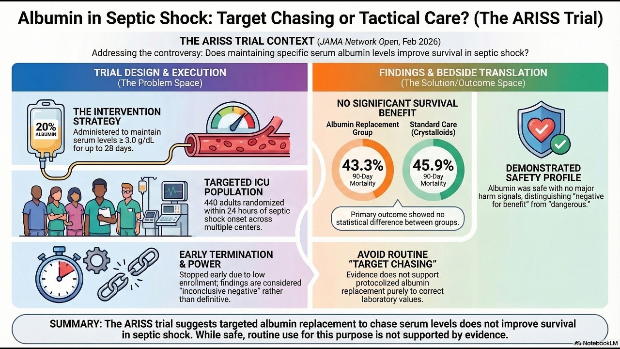 ARISS Trial: Chasing Albumin ≥3.0 in Septic Shock—Does It Help?
