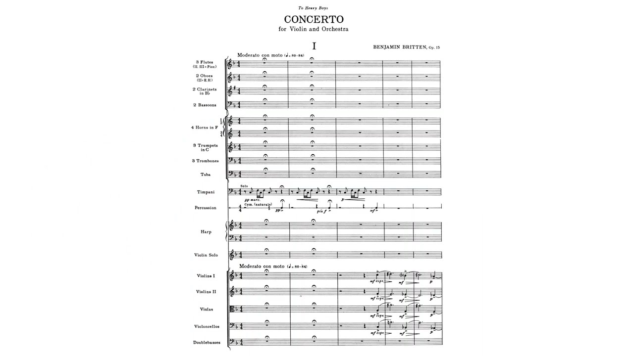 Violin Concerto Op.15 By Benjamin Britten (with Orchestral Score)