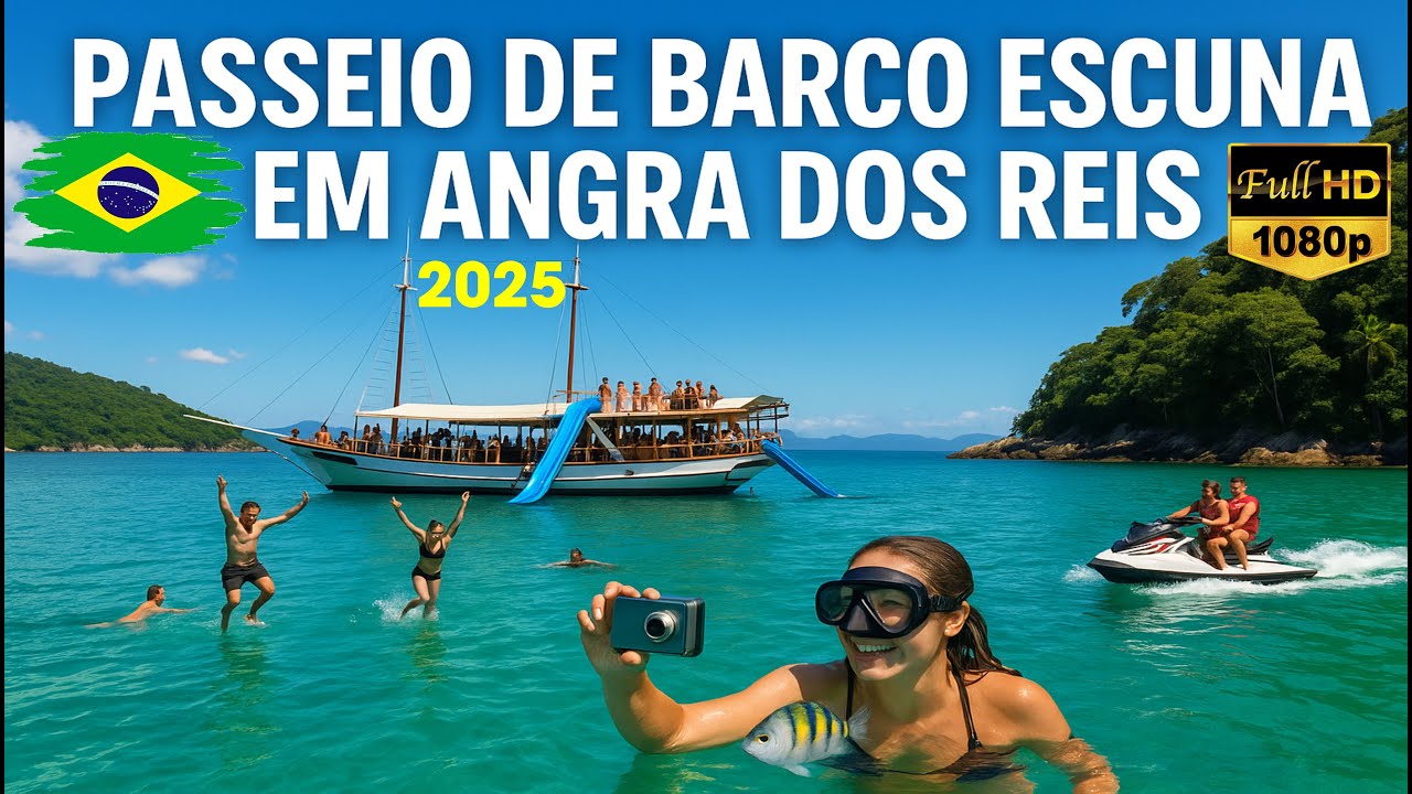 🌊 Passeio Barco Escuna Angra dos Reis 2025: Um dia inesquecível - ilha Grande e Praias paradisíacas