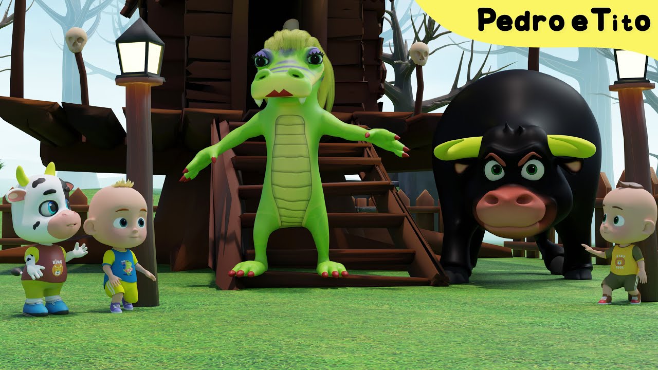 A CUCA E O BOI BOI DA CARA PRETA - Pedro e Tito | Vídeo Infantil | Português