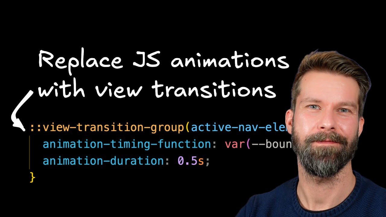 Замените библиотеку анимации JavaScript на View Transitions