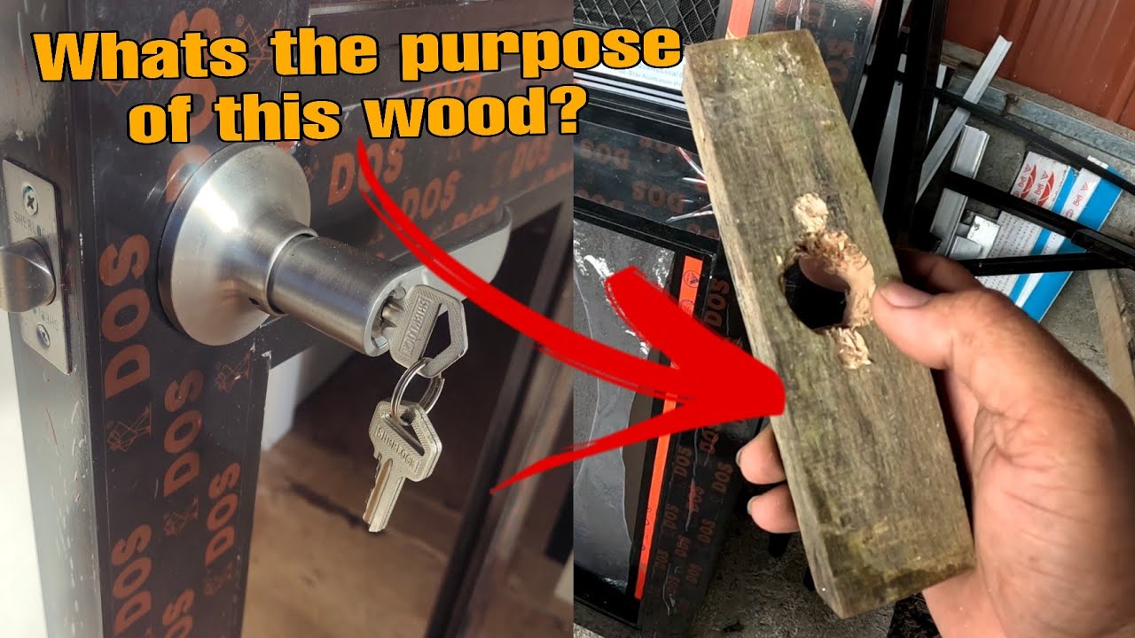 Paano yong deskarting malinis sa pagkabit ng Lever type Door knob for Aluminum frame?