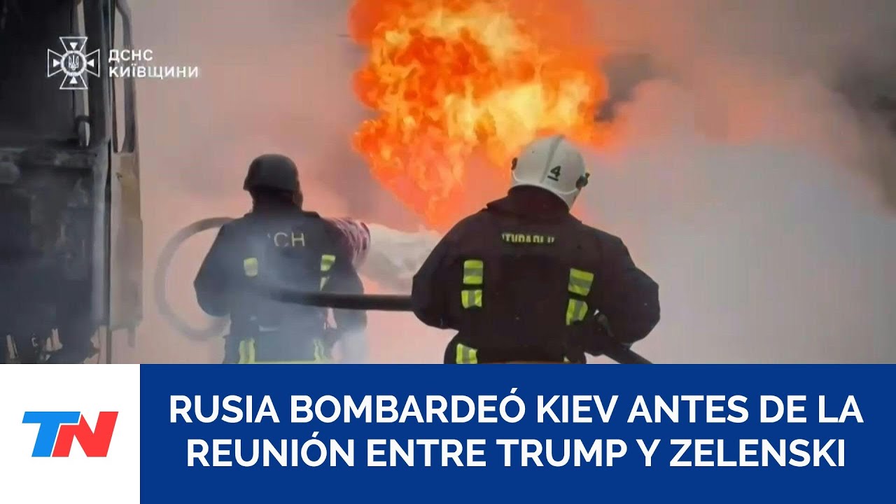 Rusia bombarde&oacute; Kiev en v&iacute;speras de la reuni&oacute;n entre Trump y Zelenski