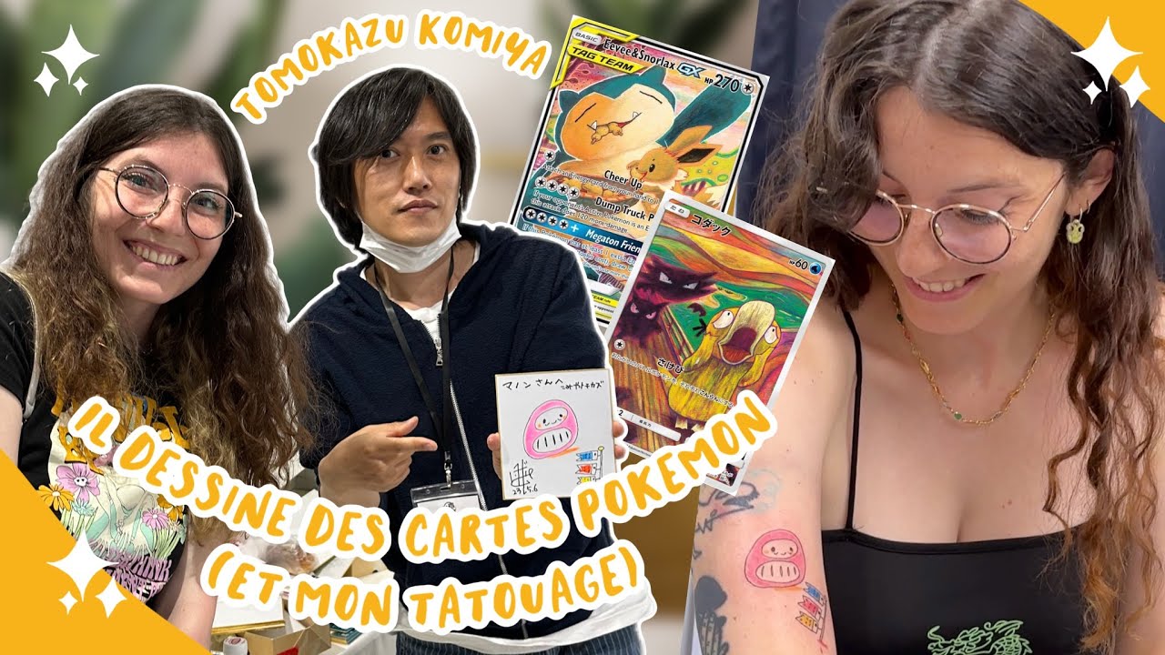 Tomokazu Komiya dessine mon tatouage : Illustrateur de cartes Pokémon !