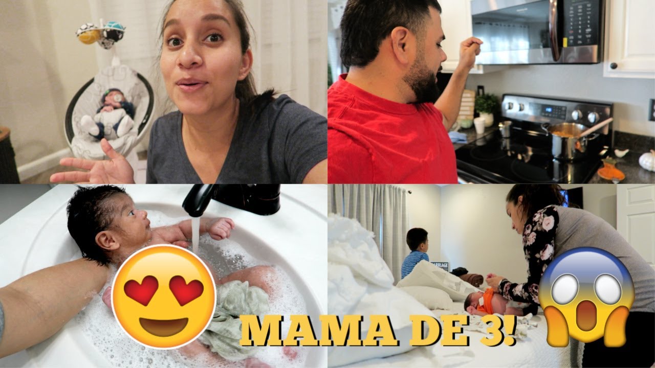 LOS PRIMEROS DÍAS CON UN RECIÉN NACIDO😱👶 + BAÑANDO AL BEBÉ🛁  |NuestraFamiliaTV