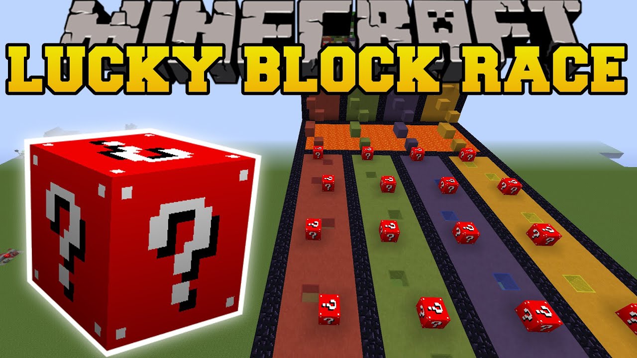 Minecraft: ГОНКА ЭКСТРЕМАЛЬНЫХ КРАСНЫХ УДАЧНЫХ БЛОКОВ - Мод Lucky Block - Мини-игра с модами