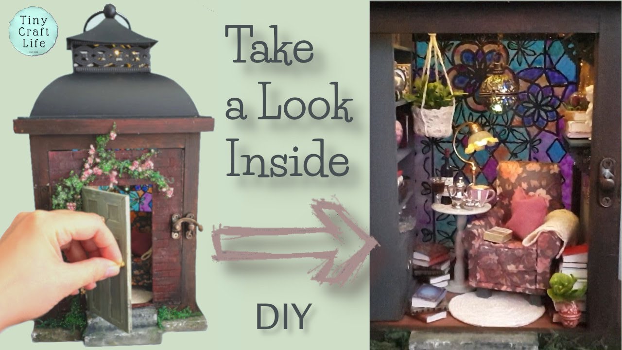 Thrifted Lantern MINIATURE Diorama #MiniatureDiorama #MiniatureRoomBox #DioramaEmMiniatura