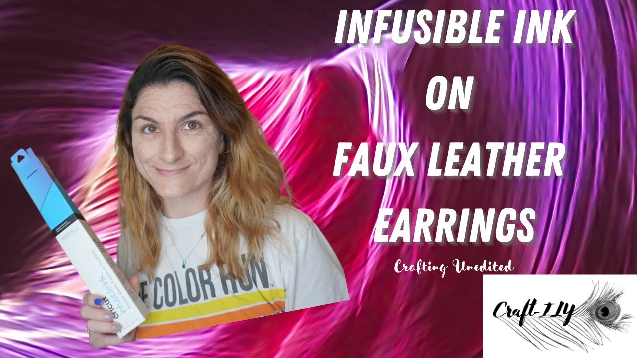 Infusible Ink on Faux Leather Earrings
