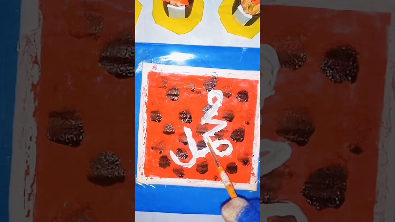 Muhammad SAW name with poster colour 🎨🖌️🤍