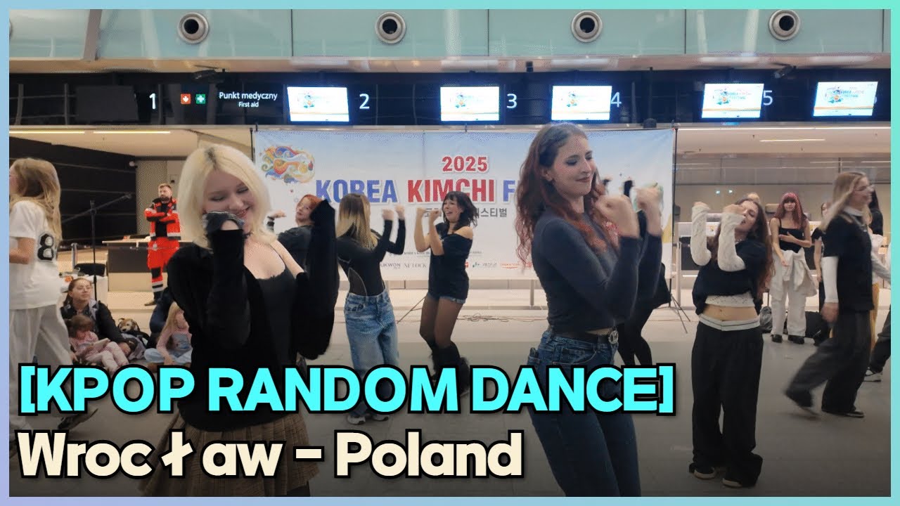 K-POP Random Play Dance at Wrocław Airport | Korea Kimchi Festival Poland 2025