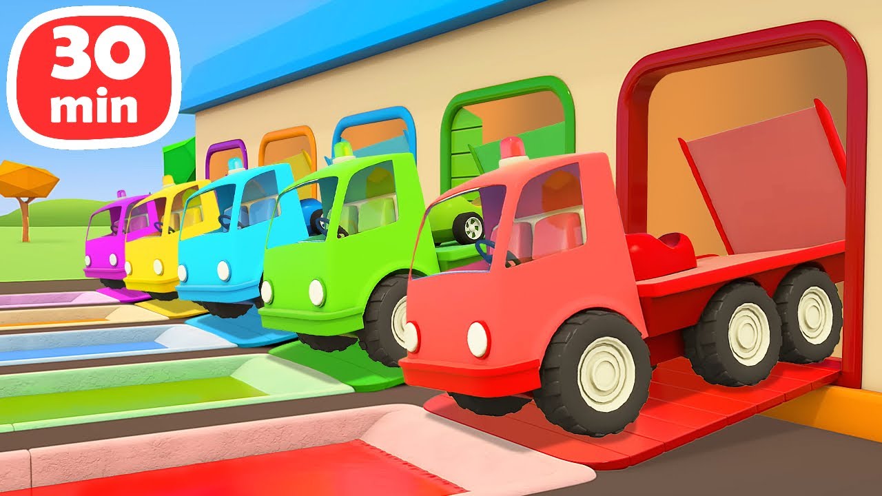 Tow trucks for kids. Car cartoons for kids. Full episodes of Helper Cars cartoon for kids.