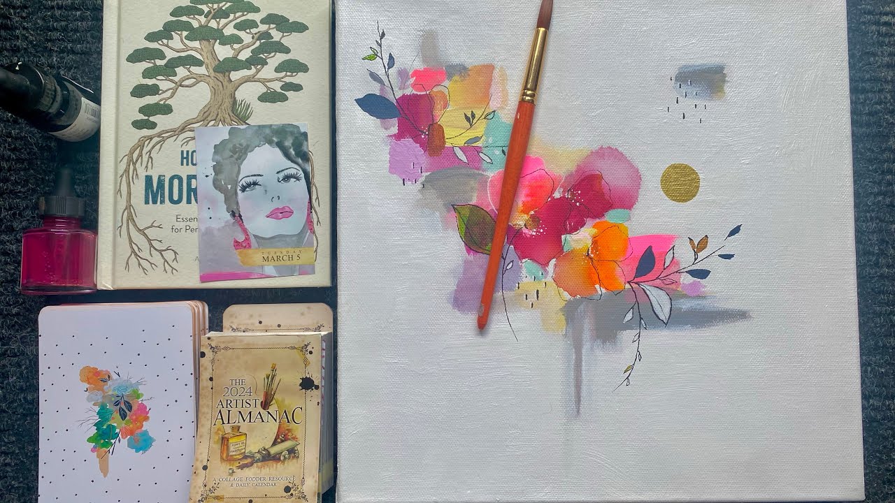 Artist inspiration, acrylic inks and watercolour painting.