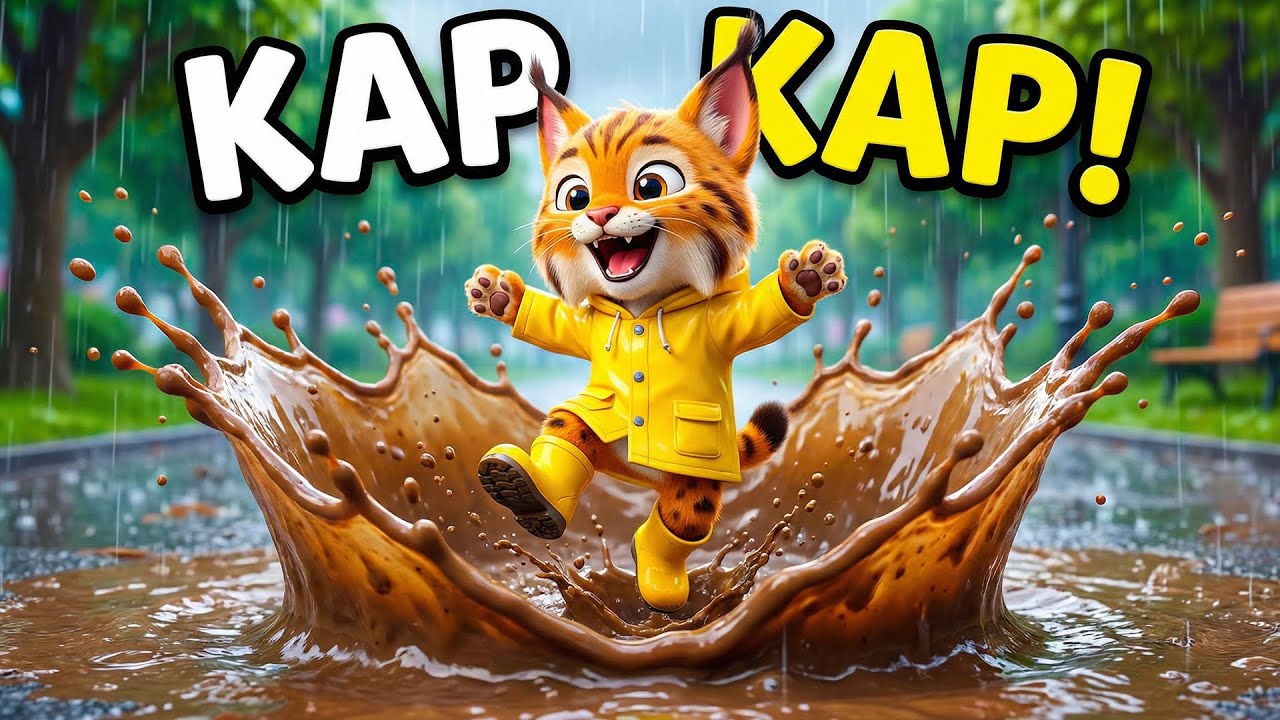 KAP KAP! ☔️ Deszczyk Pada – Piosenka o Skakaniu po Kałużach (Rysio)